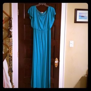 Charming Charlie Maxi Dress, Teal, Size Medium
